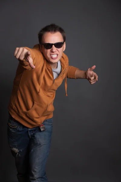 Hipster young man in sunglasses — Stock Photo, Image