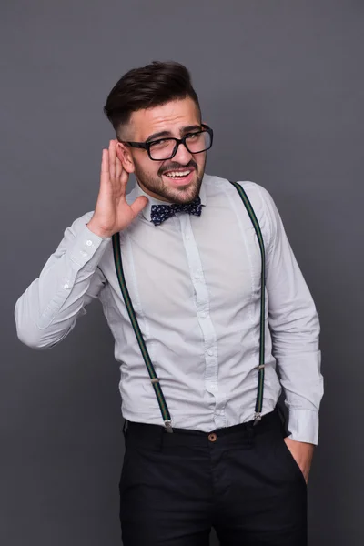 Hipster hombre en el estudio — Foto de Stock