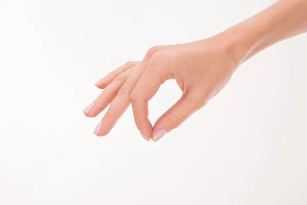 Womans hand as if holding something — Stok fotoğraf