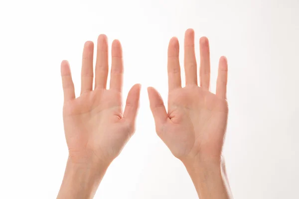 Two womans palms — Stock Photo, Image