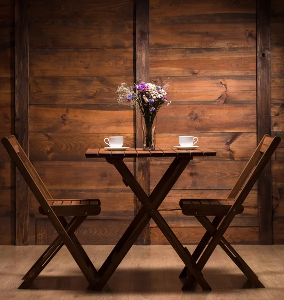 Table for two persons to have a date — Stock Photo, Image