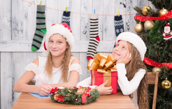 Happy children preparing for New Year — Stock Photo, Image