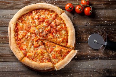 Lezzetli İtalyan pizzası