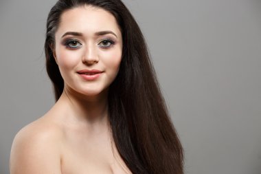 Portre Studio genç güzel kadın kadar yakın