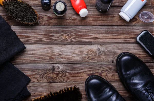 Fırçalar, balmumu, Ayakkabı, Aksesuar — Stok fotoğraf