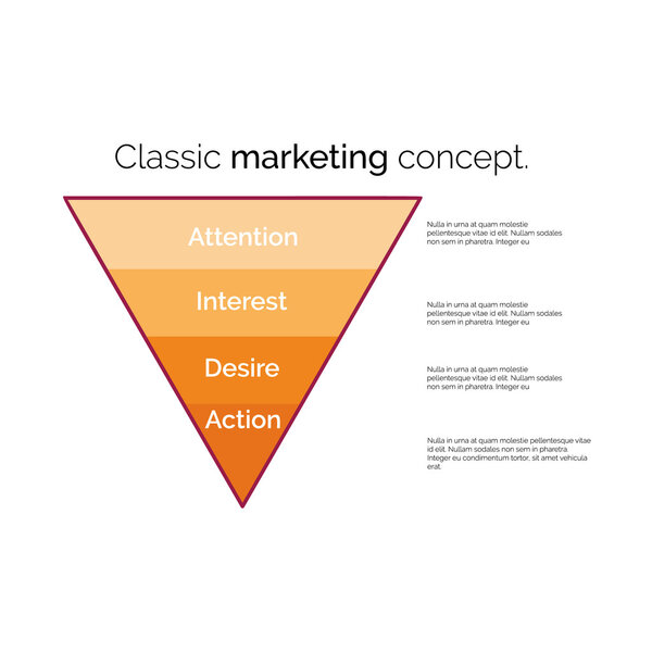 Funnel symbol. Template for marketing, conversion or sales.