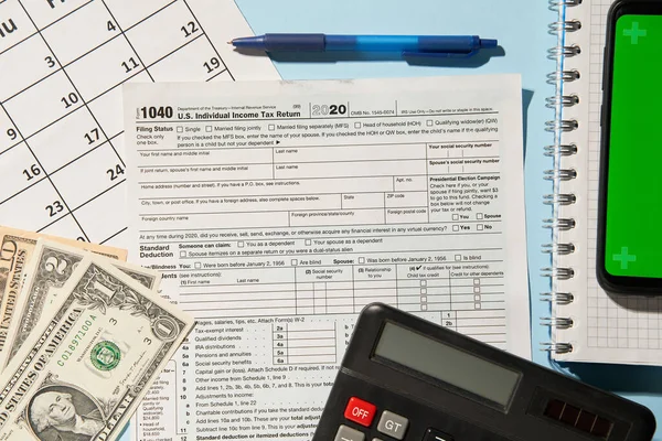 U.S. Individual income tax 1040 return. — Stock Photo, Image