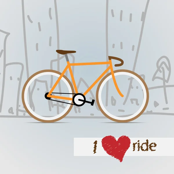 城市自行车。矢量. — 图库矢量图片
