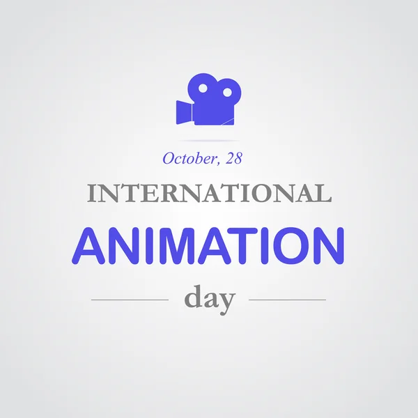 Día Mundial de la Animación, 28 de octubre — Archivo Imágenes Vectoriales