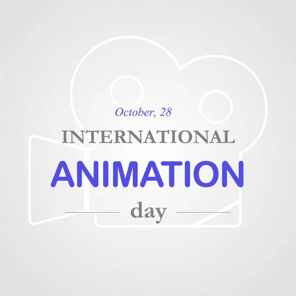 Día Mundial de la Animación, 28 de octubre — Vector de stock
