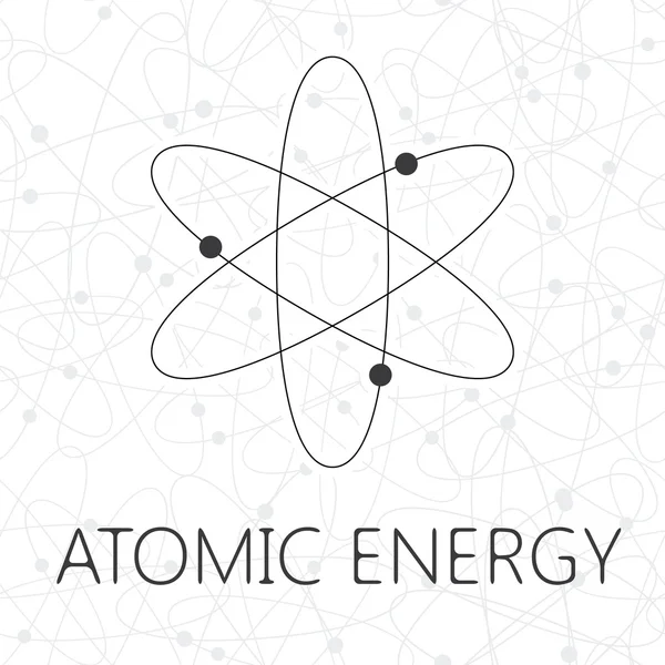 Atom-Illustration über nahtlosen Atomhintergrund — Stockvektor