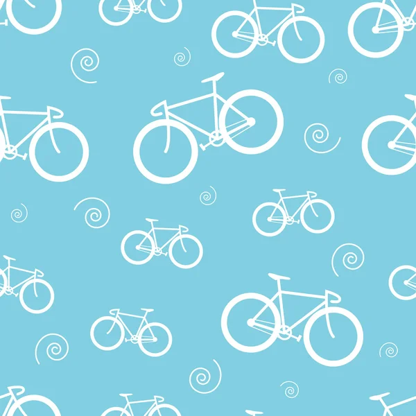Seamless pattern with bicycle — Stock Vector