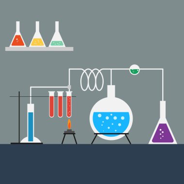Düz tasarım stili Laboratuvarı