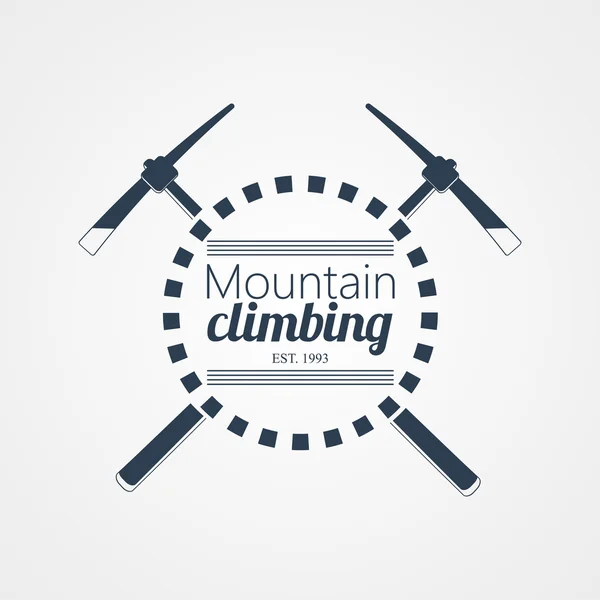 Mountain climbing. Vector logo — Stock Vector