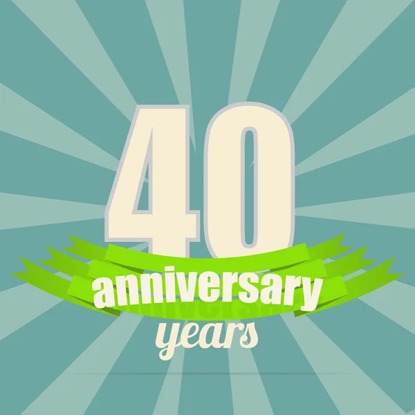 Emblema del aniversario . — Vector de stock