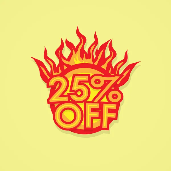 Fiery discount. — Stock Vector