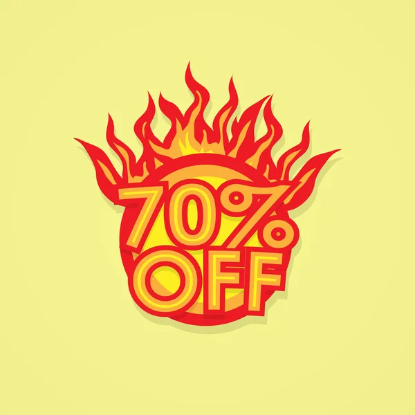 Fiery discount. — Stock Vector