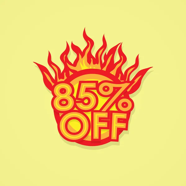 Fiery discount. — Stock Vector