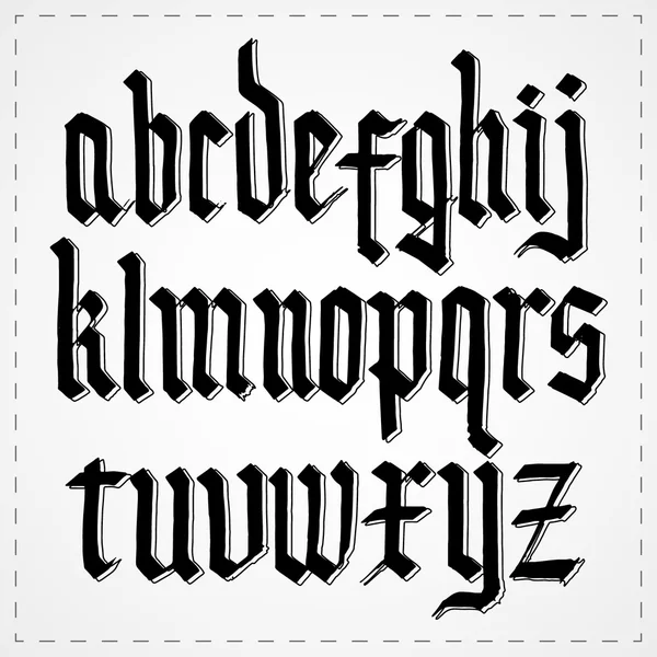 Gothic alphabet font. 