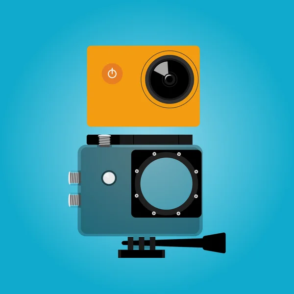 Ακραία δράση βίντεο ψηφιακή φωτογραφική μηχανή — Διανυσματικό Αρχείο