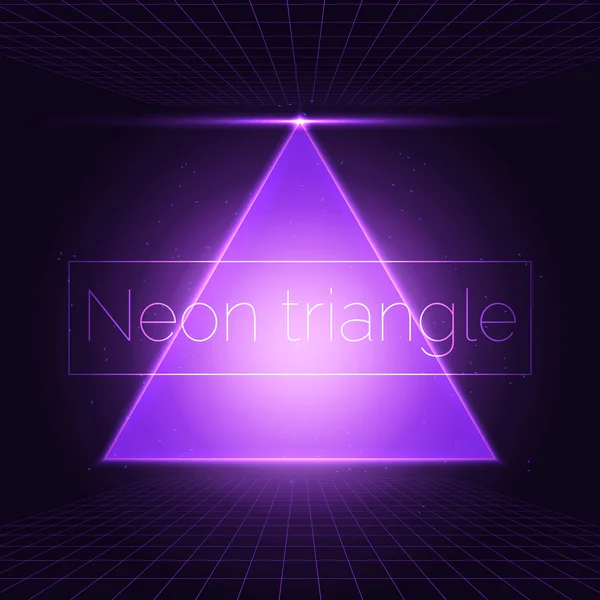 Triángulo de neón — Vector de stock