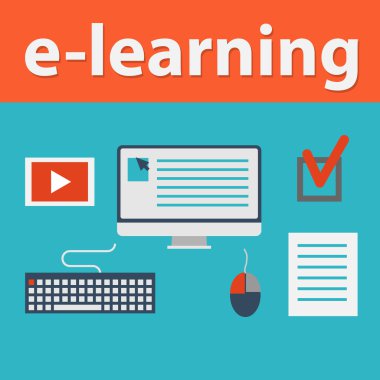 vektör düz tasarım illüstrasyon kavramı online eğitim