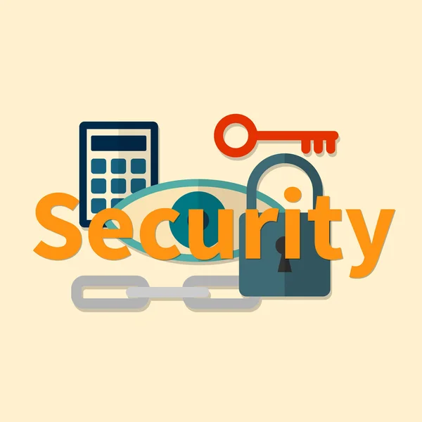 Concepto de seguridad web . — Vector de stock