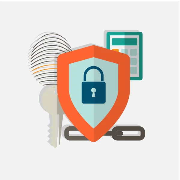 Icono del concepto de seguridad web. — Vector de stock