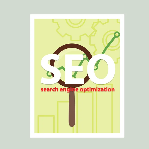 Search engine flat illustration with magnifying glass. Eps10 — Stock vektor