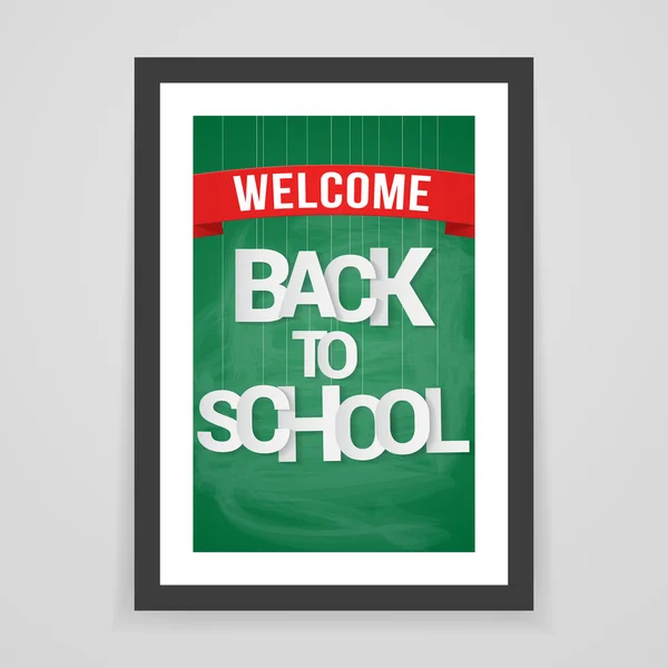 Welcome back to school. Vector illustration.  Elements are layered separately in vector file. Easy editable. — Stock Vector