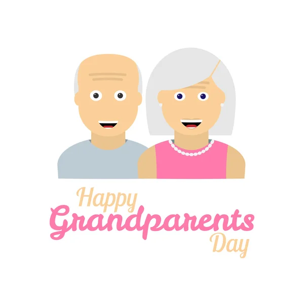 Großelterntag mit den Ikonen der Großeltern — Stockvektor