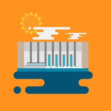 Su Barajı vektör görüntü