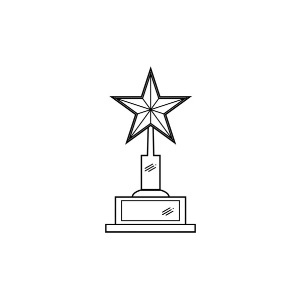 Kontur illustration av trophy cup — Stock vektor