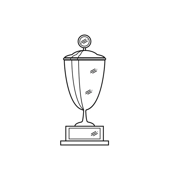 Kontur illustration av trophy cup — Stock vektor