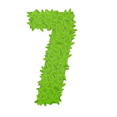 7 numaralı yeşil yaprakları oluşan