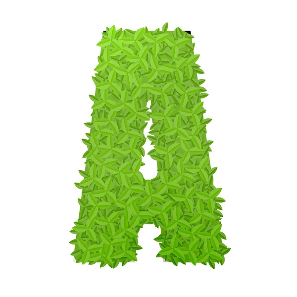 Лист Упсекази А, що складається з зеленого листя — стоковий вектор