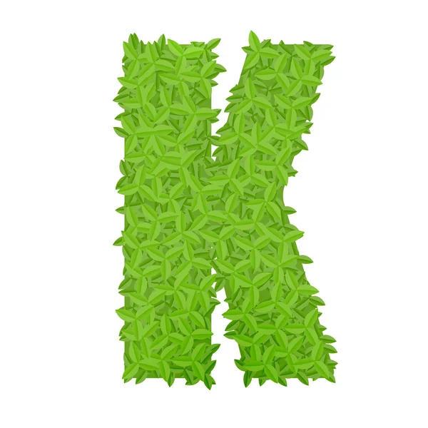 Лист Упсекази K, що складається з зеленого листя — стоковий вектор
