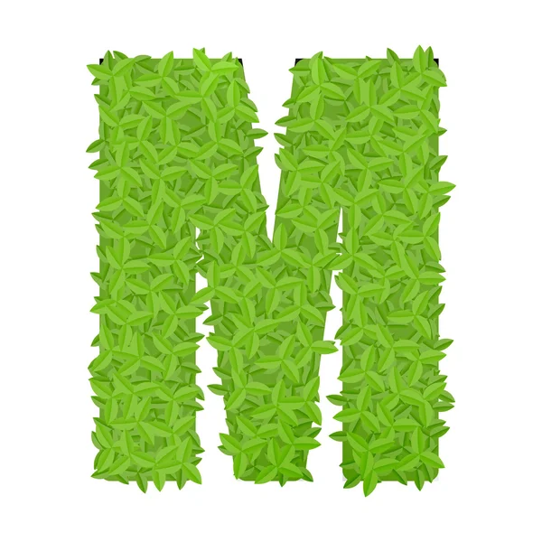 Лист Упсекази М, що складається з зеленого листя — стоковий вектор