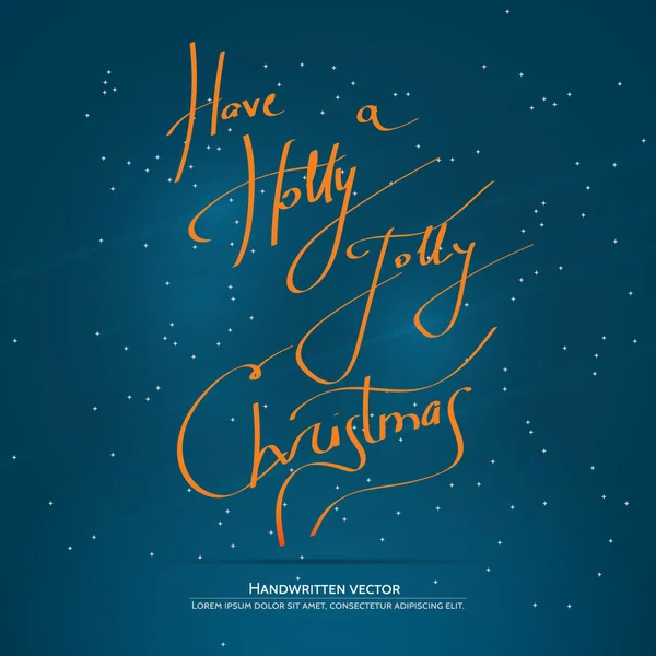 Christmas handwritten lettering — Stock Vector