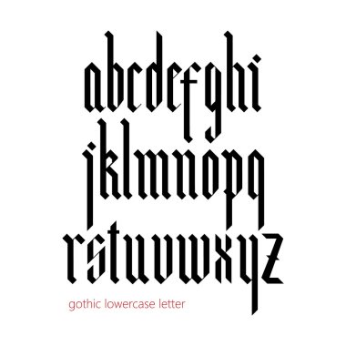 Blackletter modern Gotik yazı tipi.
