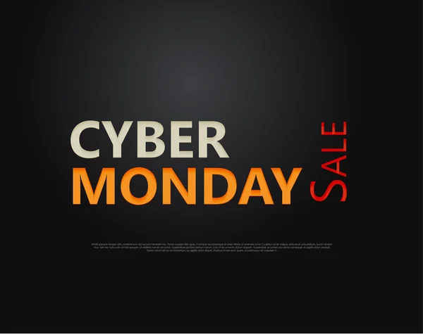 Cyber Monday Venda — Vetor de Stock