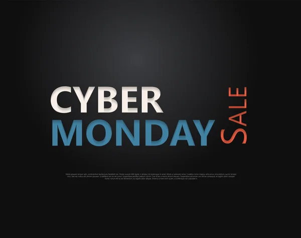 Cyber Monday Venda — Vetor de Stock