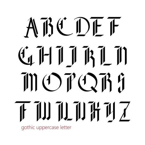 Blackletter modern gothic font. — Stock Vector