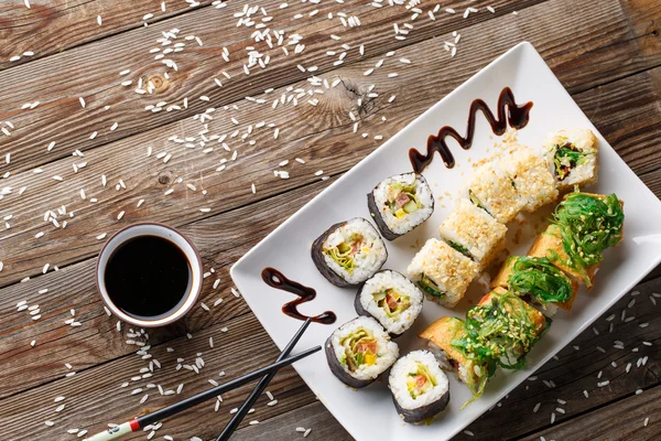 Various of sushi rolls — Stock Photo, Image