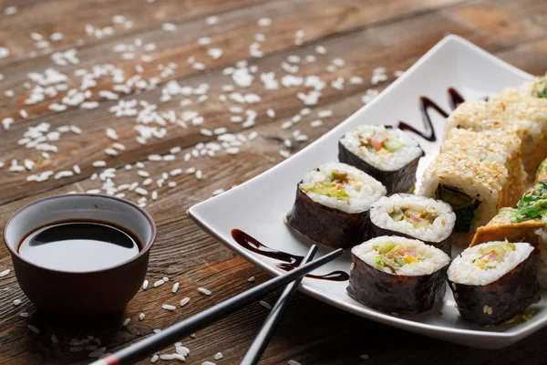 Various of sushi rolls — Stock Photo, Image