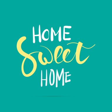 Home sweet home hand lettering. clipart