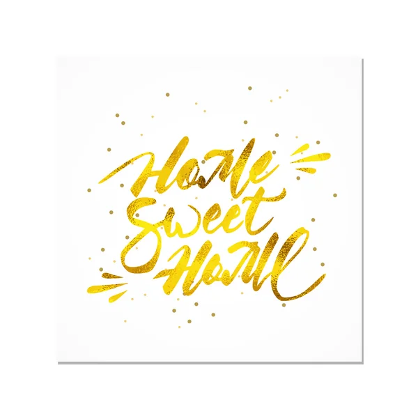 Home sweet home hand lettering. — Stock Vector
