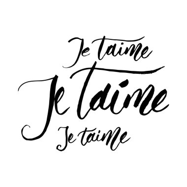 Je taime handlettered.