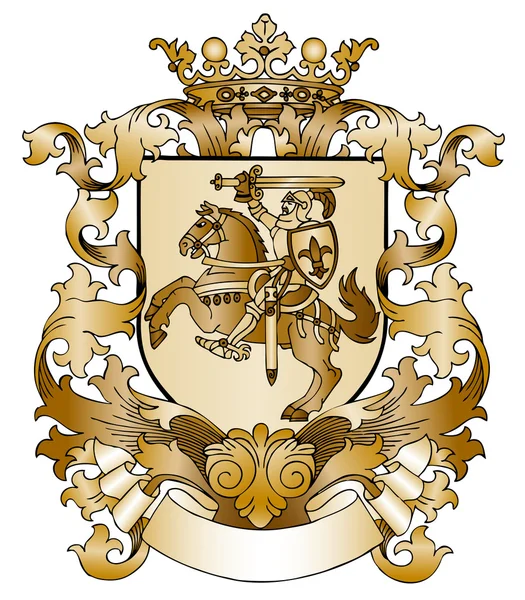 Escudo de armas dibujado a mano — Archivo Imágenes Vectoriales