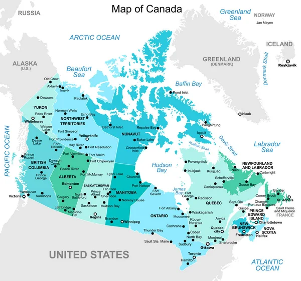 beyaz zemin üzerinde Kanada Haritası